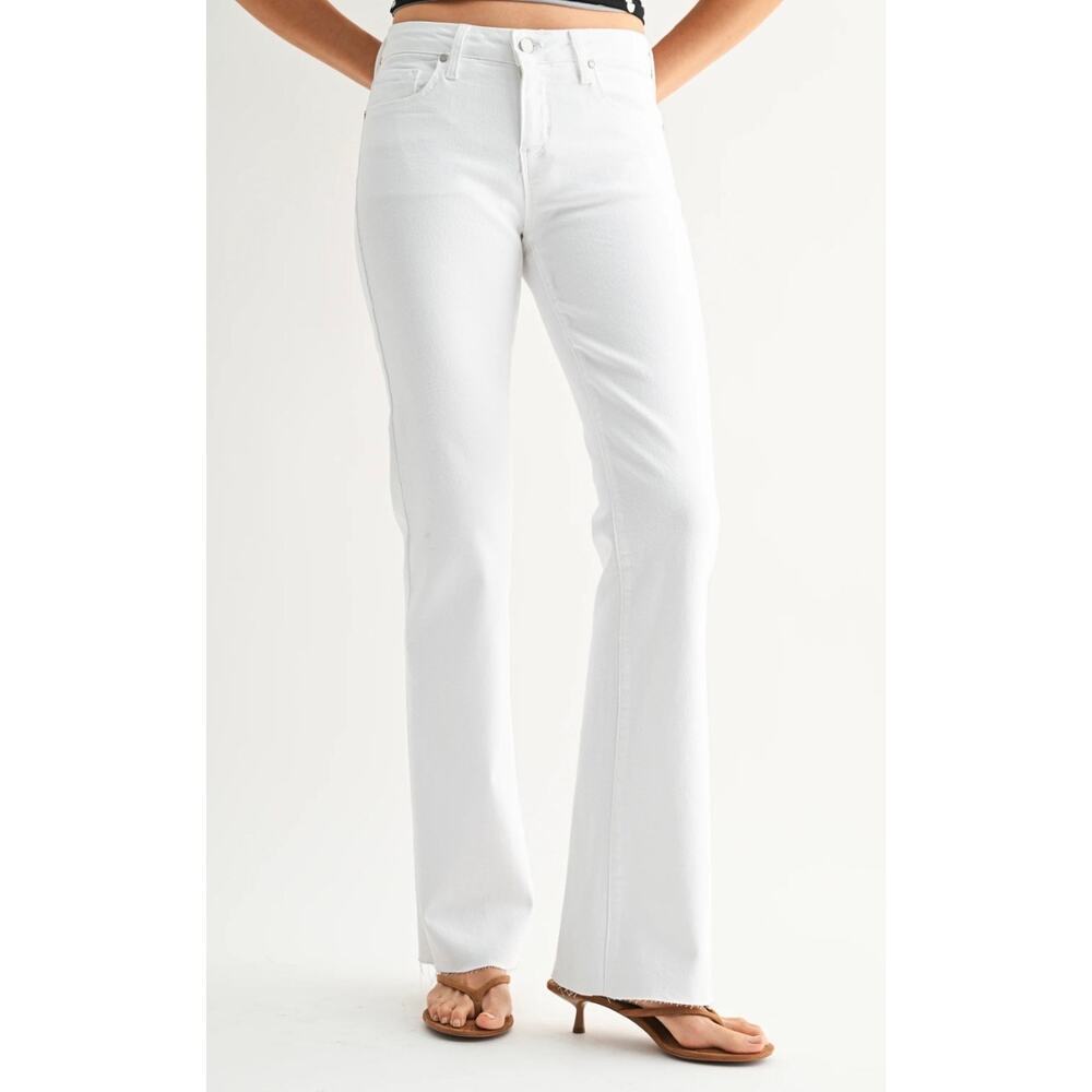 Just Black High-Rise White Straight Leg Jeans